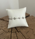 Bracelet Acier Argenté Cœur & Brillants