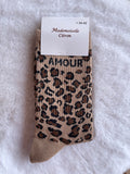 Chaussettes Léopard "Amour" – Mademoiselle Citron