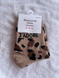 Socquettes Léopard "J'adore" – Mademoiselle Citron