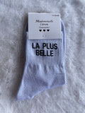 Chaussettes "La Plus Belle" Blanc Pailleté – Mademoiselle Citron