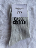 Chaussettes "Casse-Couille" Gris Argenté Pailleté – Mademoiselle Citron