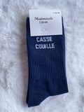 Chaussettes "Casse-Couille" Bleu Marine Pailleté – Mademoiselle Citron