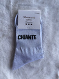 Chaussettes "Chiante" Gris Argenté Pailleté – Mademoiselle Citron