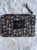 Trousse Matelassée Liberty « Amour » – Fond Noir