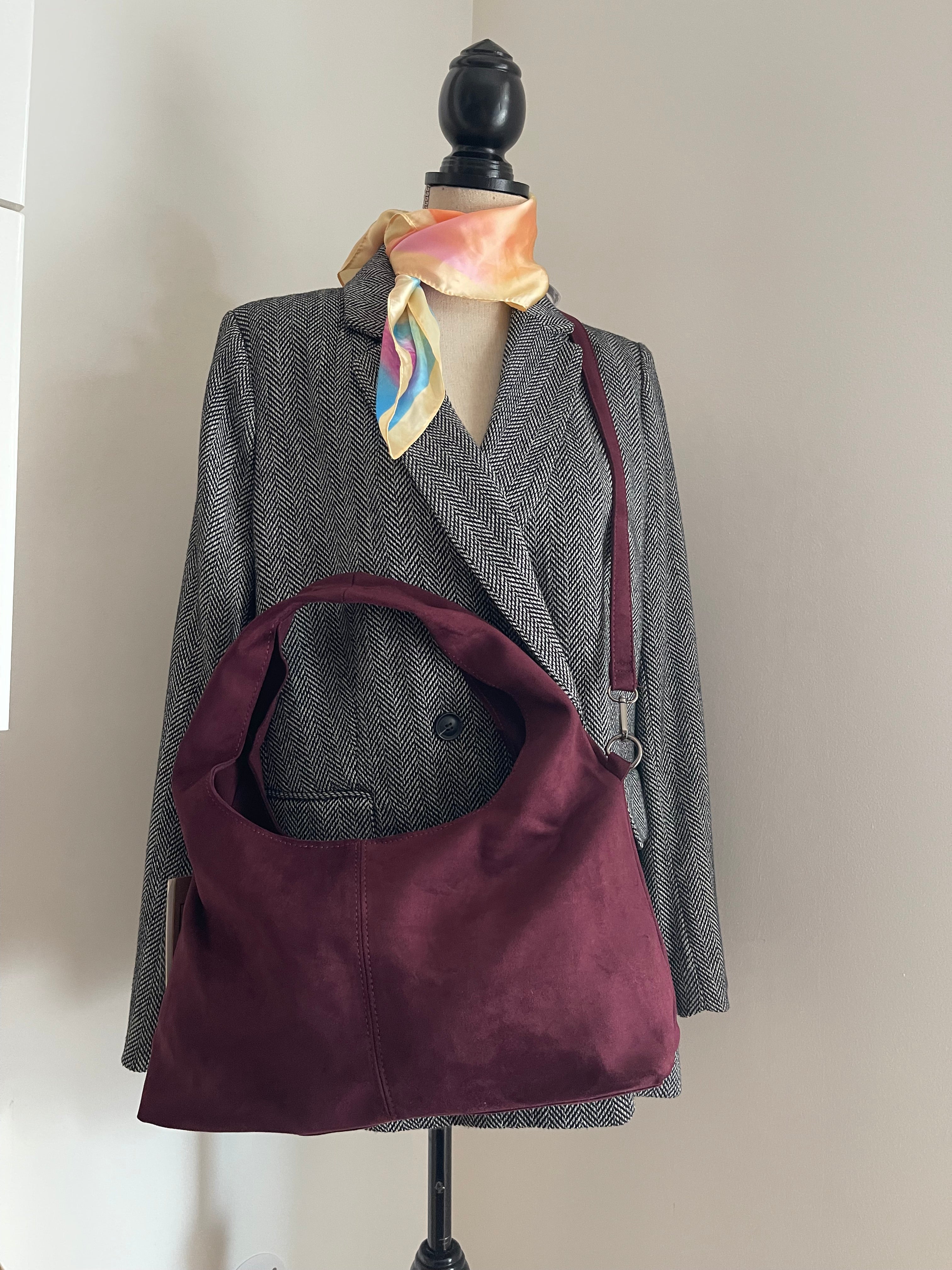 Hobo Bag Suédine ✨ – Prune