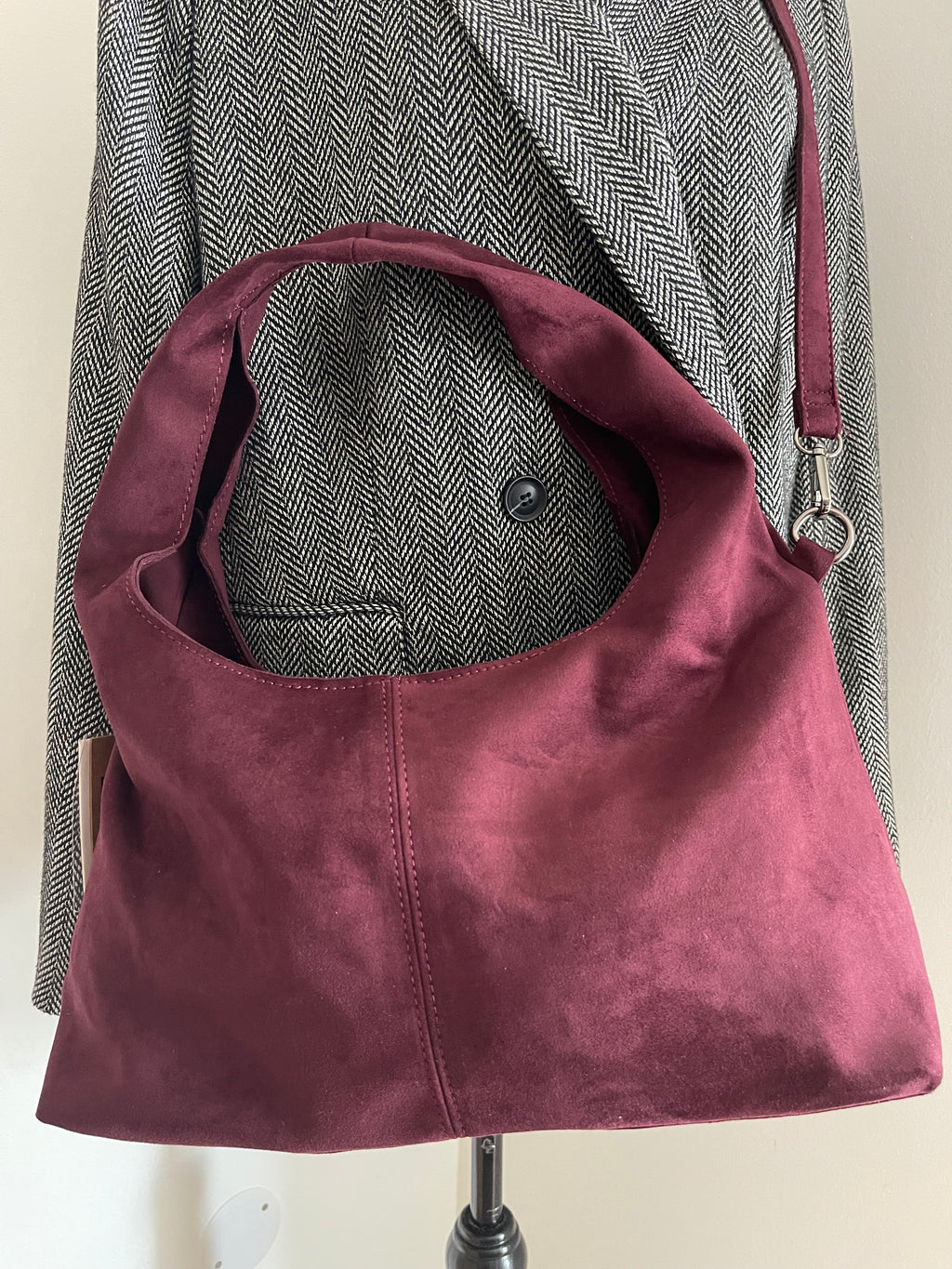 Hobo Bag Suédine ✨ – Prune