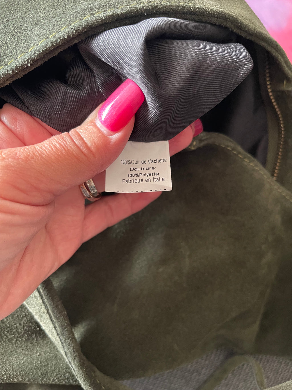 Hobo Bag Cuir de Vachette ✨ – Vert Kaki