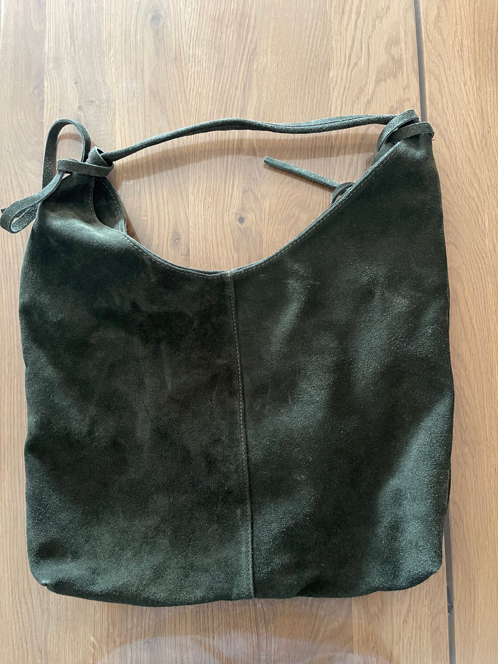 Hobo Bag Cuir de Vachette ✨ – Vert Kaki