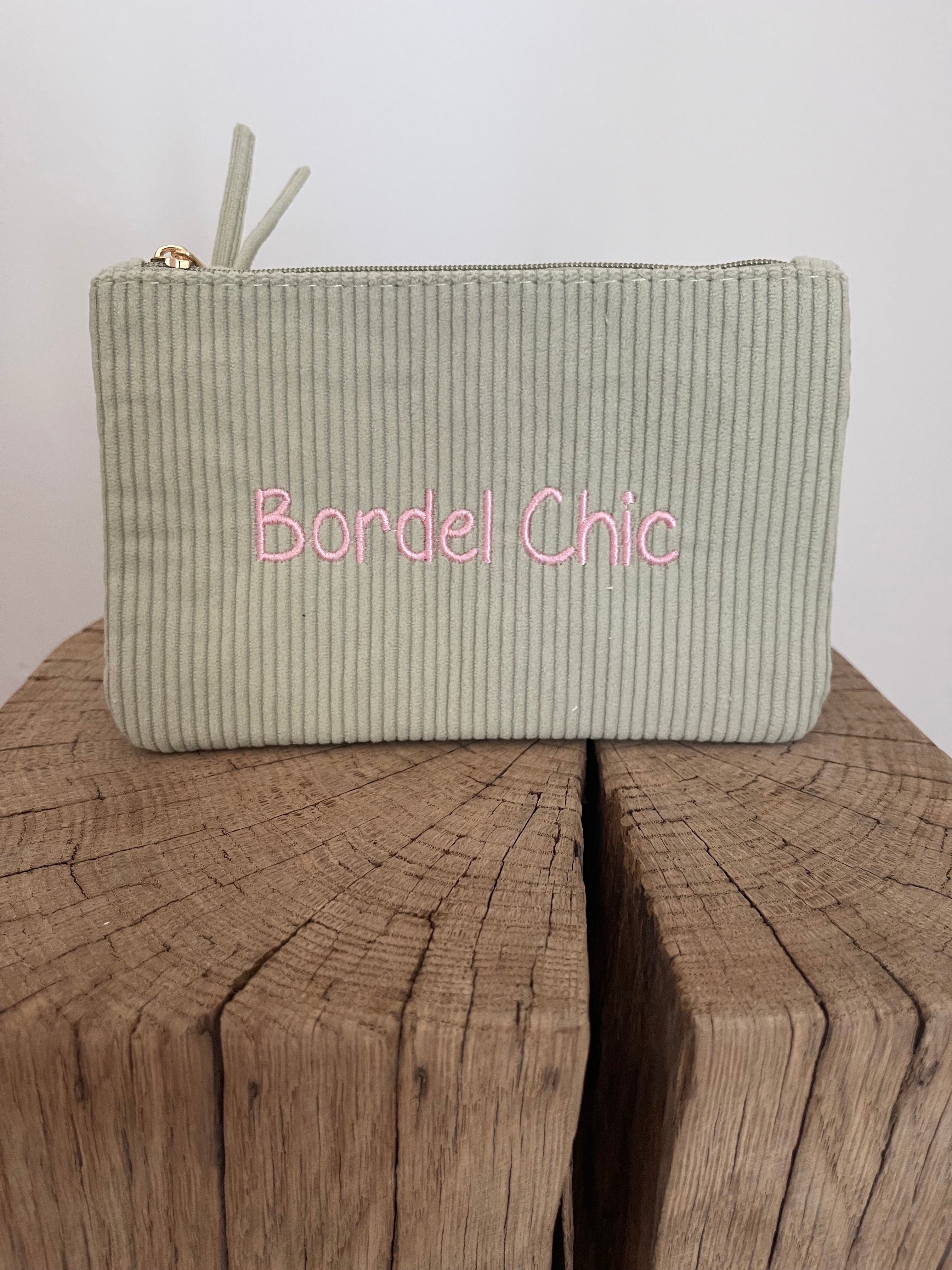 Trousse Bordel Chic – Velours Côtelé Vert Sauge