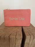 Trousse Bordel Chic – Velours Côtelé Corail