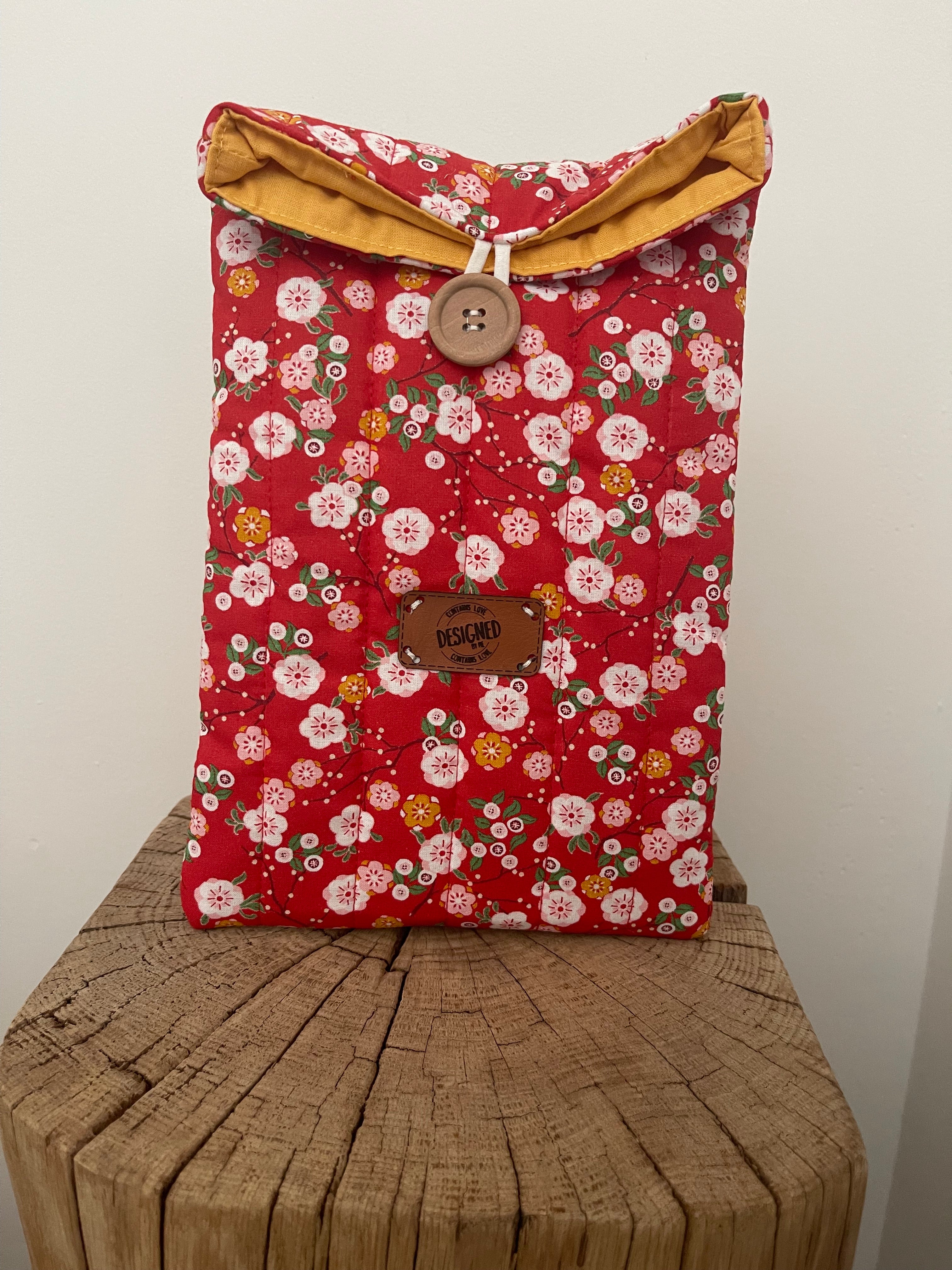 Pochette à livres Fleurs de Cerisier – Faite main