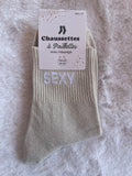 Chaussettes à Paillettes ✨ – "SEXY" Doré Champagne
