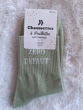 Chaussettes à Paillettes ✨ – "ZÉRO DÉFAUT" Vert Sauge