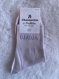 Chaussettes à Paillettes "Djadja" - Gris Argenté