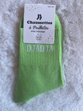 Chaussettes à Paillettes "Djadja" - Vert Anis