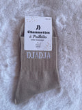 Chaussettes à Paillettes "Djadja" - Doré Champagne