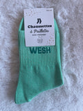 Chaussettes à Paillettes "Wesh" - Vert Menthe