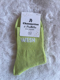 Chaussettes à Paillettes "Wesh" - Vert Anis