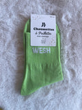 Chaussettes à Paillettes "Wesh" - Vert Pomme