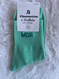 Chaussettes à Paillettes "MDR" - Vert Menthe