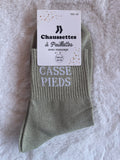 Chaussettes à Paillettes "Casse-Pieds" - Vert Sauge