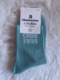 Chaussettes à Paillettes "Casse-Pieds" - Bleu Lagon