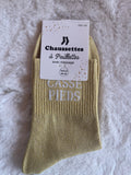 Chaussettes à Paillettes "Casse-Pieds" - Jaune Irisé