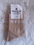 Chaussettes à Paillettes "Princesse" - Rose Doré