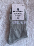 Chaussettes à Paillettes "Princesse" - Gris Argenté