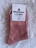 Chaussettes à Paillettes "Ta Gueule" - Rose Cuivré