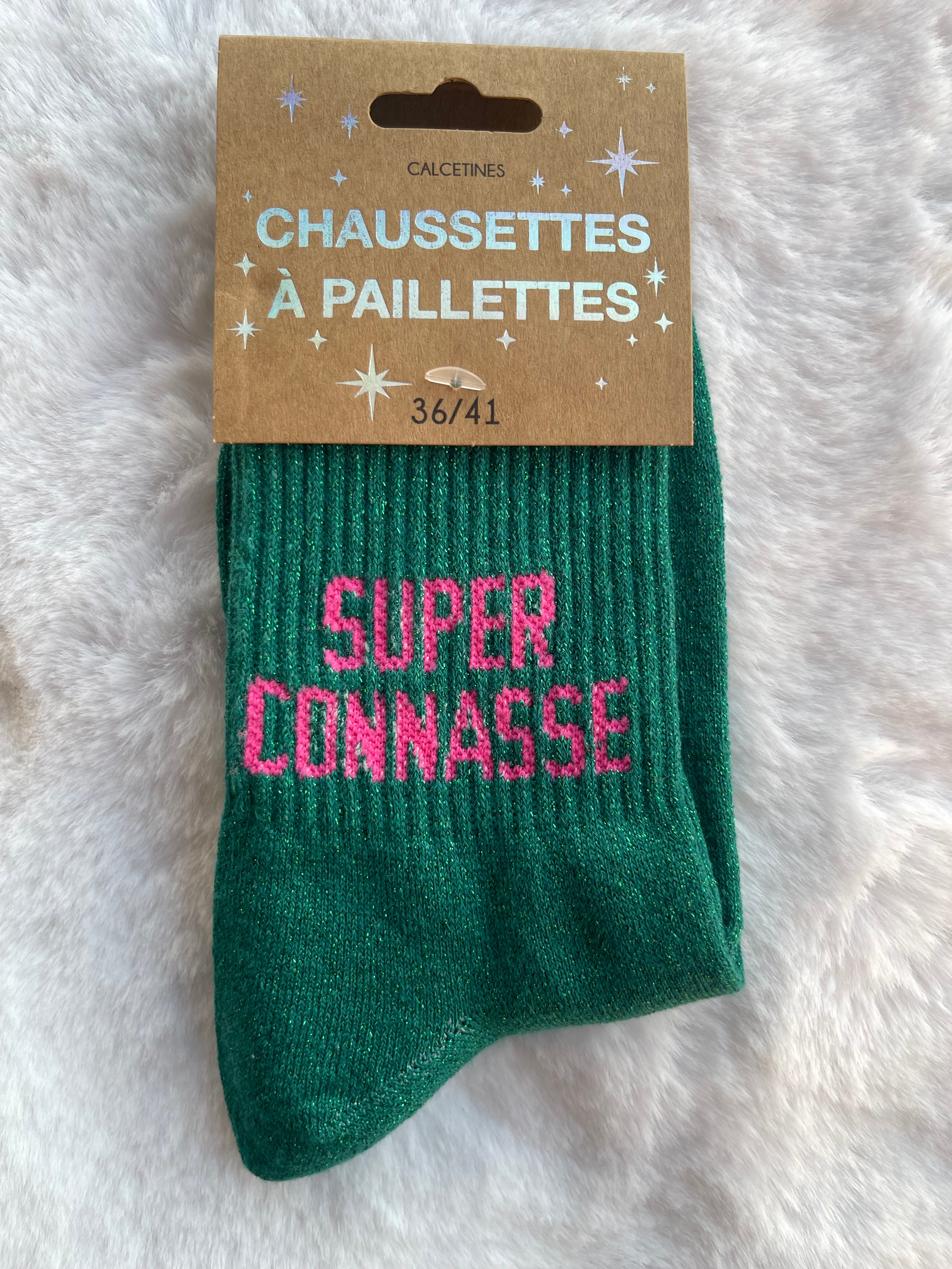 Chaussettes à Paillettes ✨ – Super Connasse