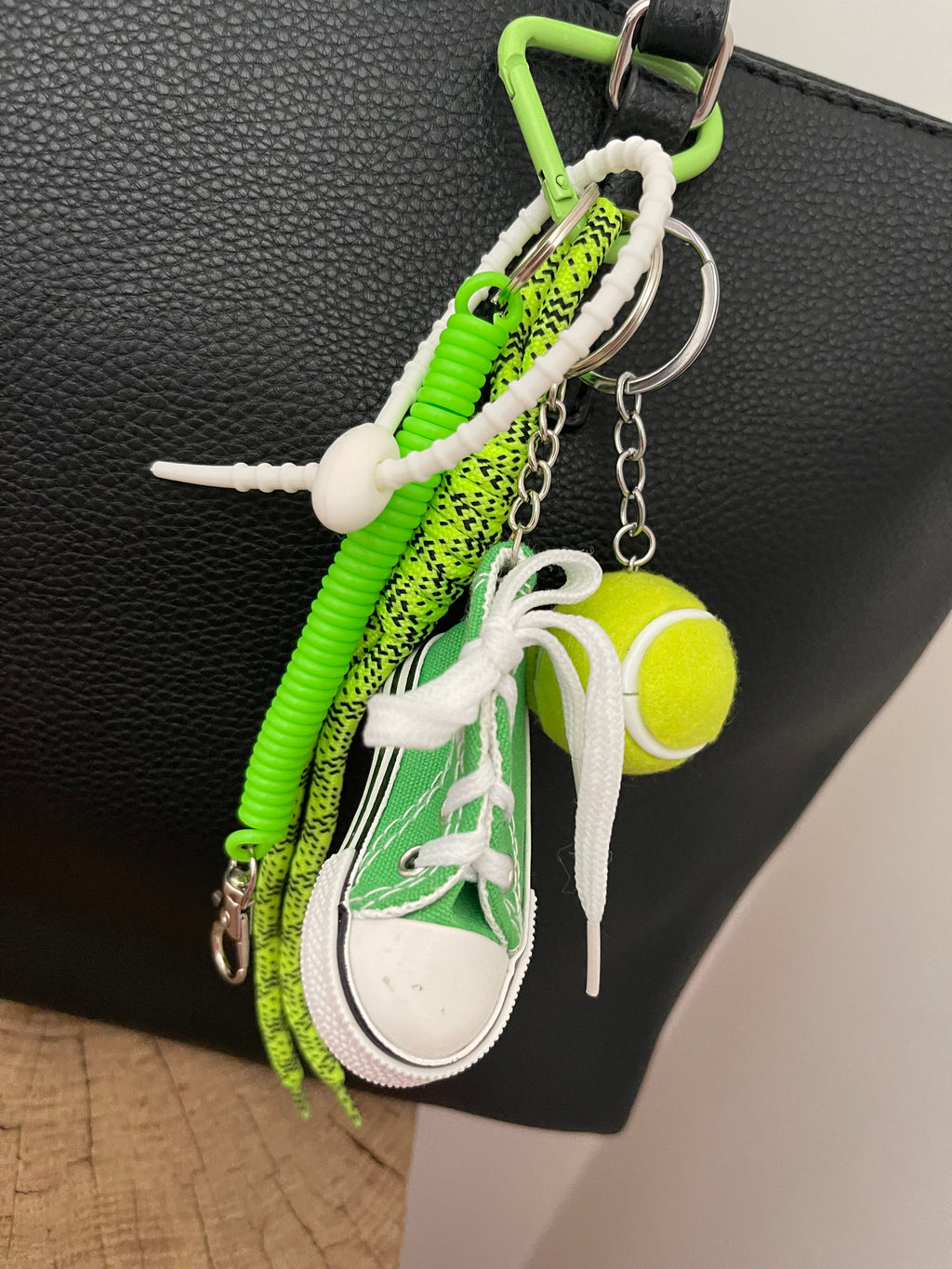 Porte-clés Grigri Basket Tennis Vert Fluo