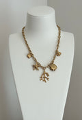 Collier Breloques Marines Doré