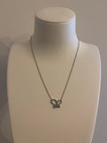 Collier Pendentif Papillon Ajouré Strass - Acier Inoxydable Argenté