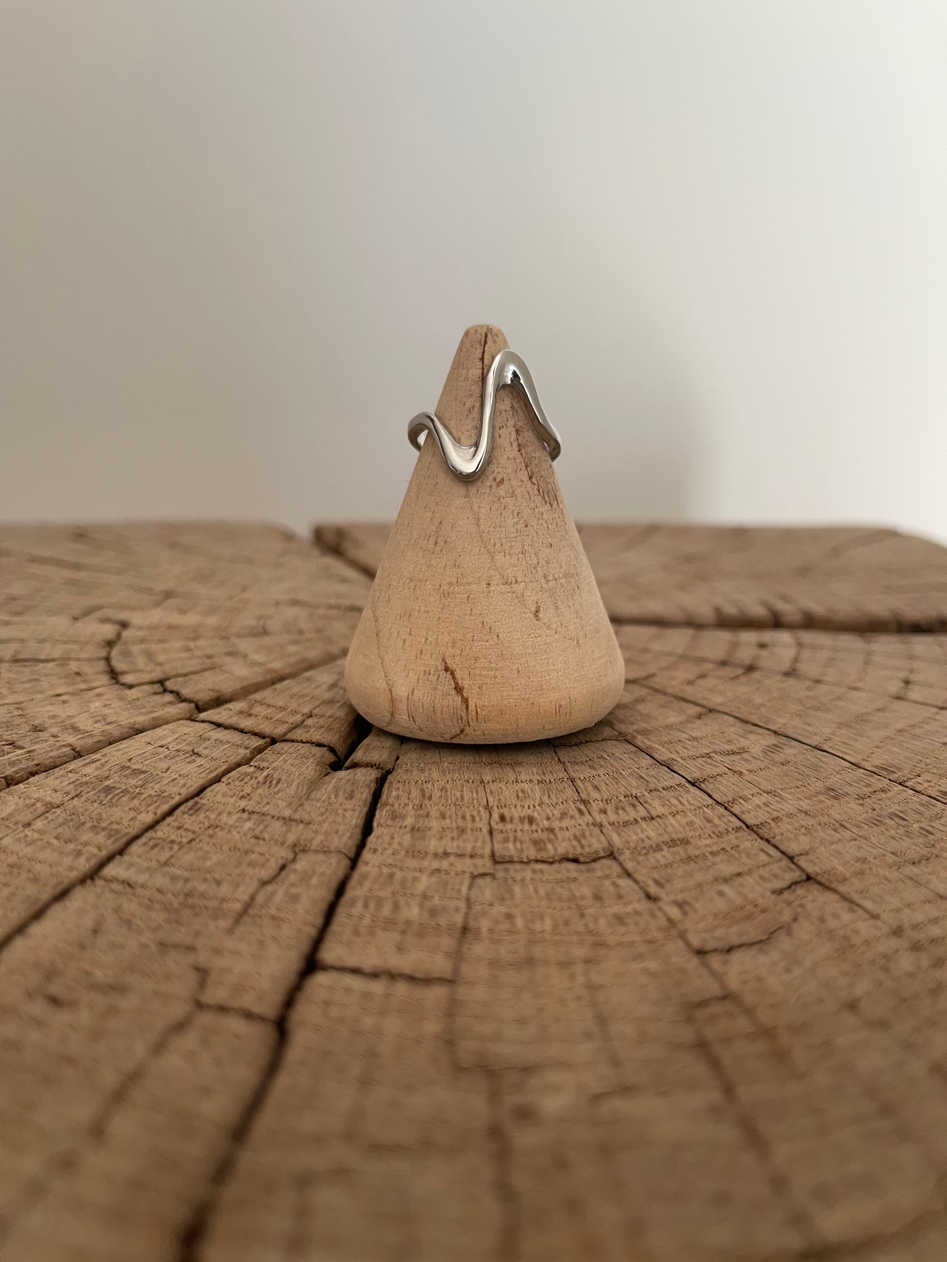 Bague Onde – Acier Inoxydable Argenté