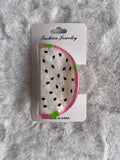 Pince à Cheveux Pastèque 🍉 – Nacrée Rose & Verte Y2K